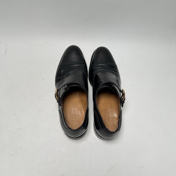 Rare - GUCCI Black Monk Strap Leather Shoes - US 8 - Excellent Condition - Picture 12 of 16